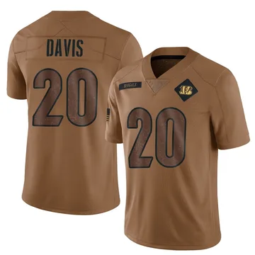 Men's Tacario Davis Cincinnati Bengals Limited Brown 2023 Salute To Service Jersey