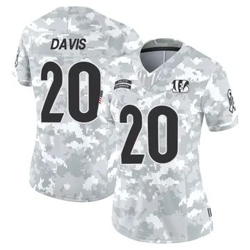 Women's Tacario Davis Cincinnati Bengals Limited Arctic Camo 2024 Salute to Service Jersey